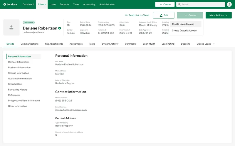 client profile — one place for every detail